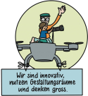 Leitbild - Wir sind innovativ, nutzen Gestaltungsräume und denken gross. [10]